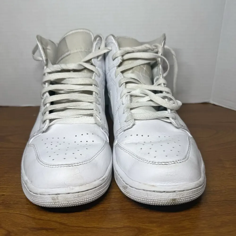 Air Jordan 1 Mid Triple White Men’s Size 12  2022 554724-136